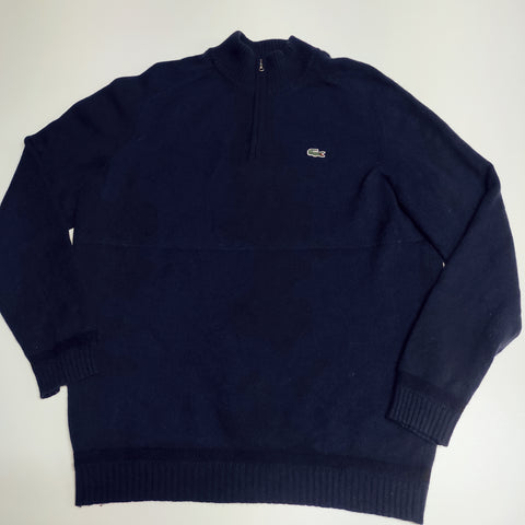 Lacoste knit wear 3/4 Zip Pullover L #8341 Wolle