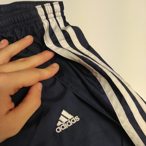 Adidas Vintage Trackpants Baggy Nylon Stoff aus Regenjacke S #8734 L fit S