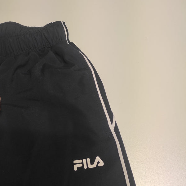 Fila Vintage Trackpants L Reflective Baggy Nylon Stoff aus Regenjacke #8606