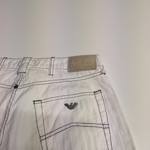 Armani Vintage White Jeans Baggy L #9205